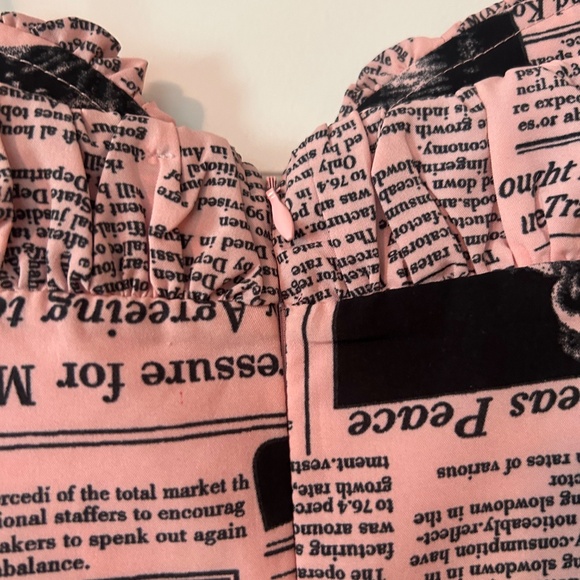 newspaper print mini dress - Picture 4 of 5
